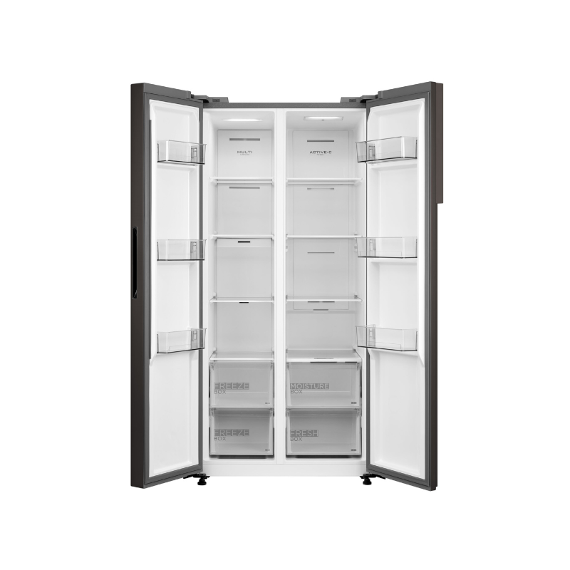 Midea American Style Side-By-Side Fridge Freezer (Jazz Black)