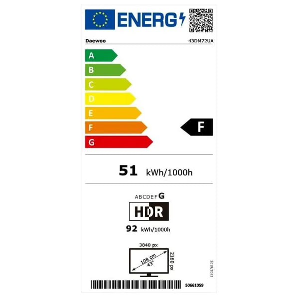 DAEWOO 43DM72UA 43” 4K Ultra HD LED TV