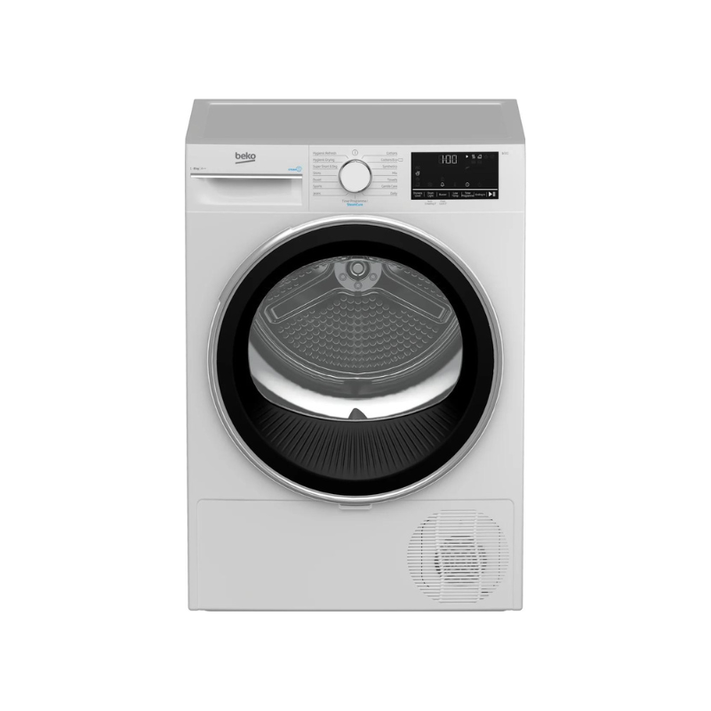 Beko Tumble Dryer Heat Pump SteamCure White 8Kg A++ B3T4823DW