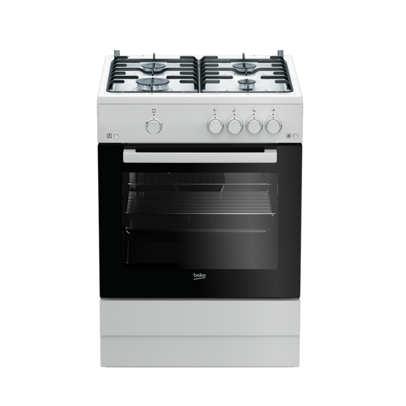 Beko Freestanding Gas Cooker 60x60cm White FSG62010DW