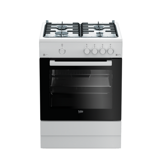 Beko Freestanding Gas Cooker 60x60cm White FSG62010DW