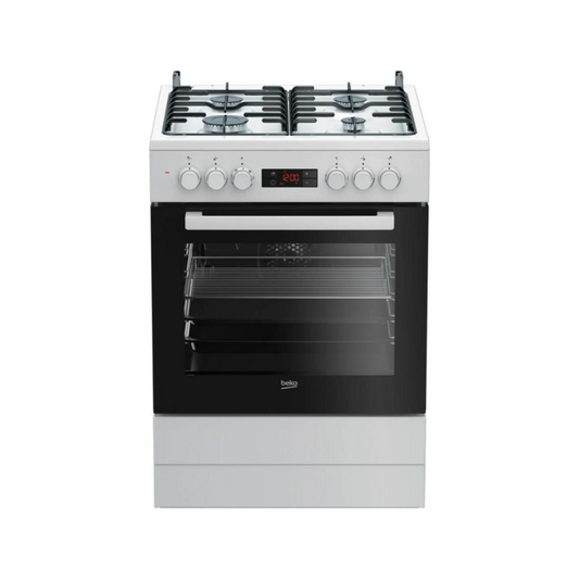 Beko Multifunctional Gas Cooker 60x60cm White FSM62320DWS