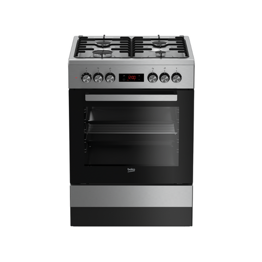 Beko Multifunctional Gas Cooker 60x60cm Stainless Steel FSM62320DXS