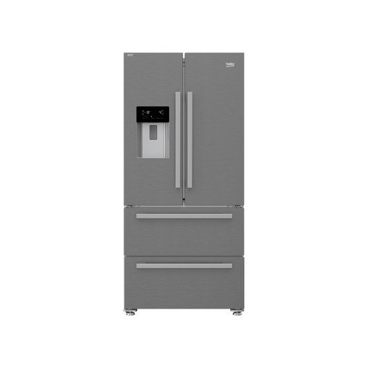 Beko American French Style Fridge Freezer with Water Dispenser GNE360520DX