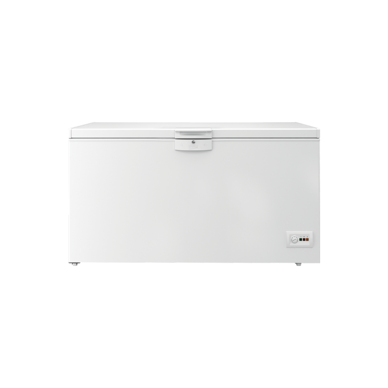 Beko Chest Freezer 360L 129cm White Leather Effect HSM37540