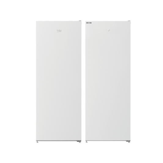 Beko Larder Fridge & Freezer Set White 145cm LSG4545W & RFNM200E40WN