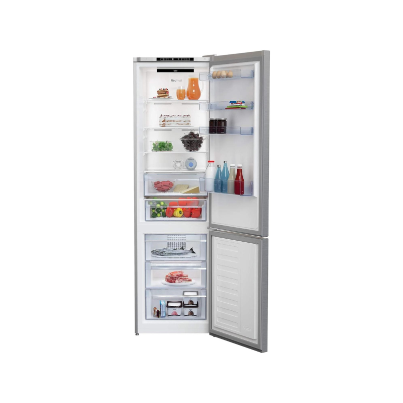 Beko Fridge Freezer 60cm No Frost Stainless Steel RCNA406I40XBN