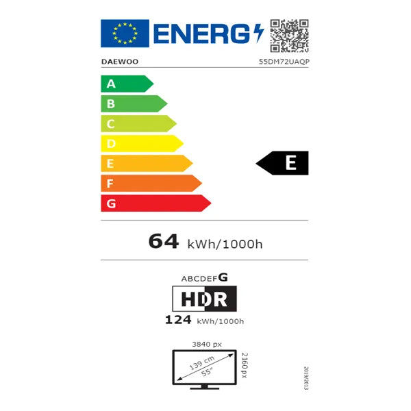 DAEWOO 55DM72UAQP 55” 4K Ultra HD QLED TV