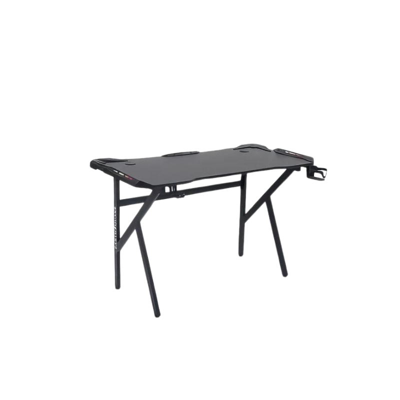 Gaming Table with RGB and USB Cables - Cup Holder and Headset Hook