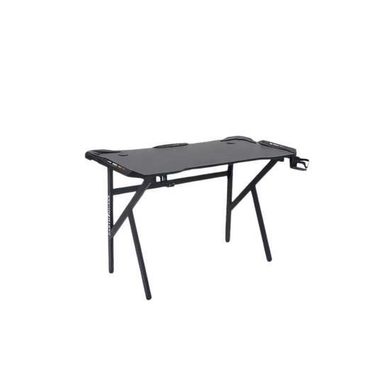 Gaming Table with RGB and USB Cables - Cup Holder and Headset Hook