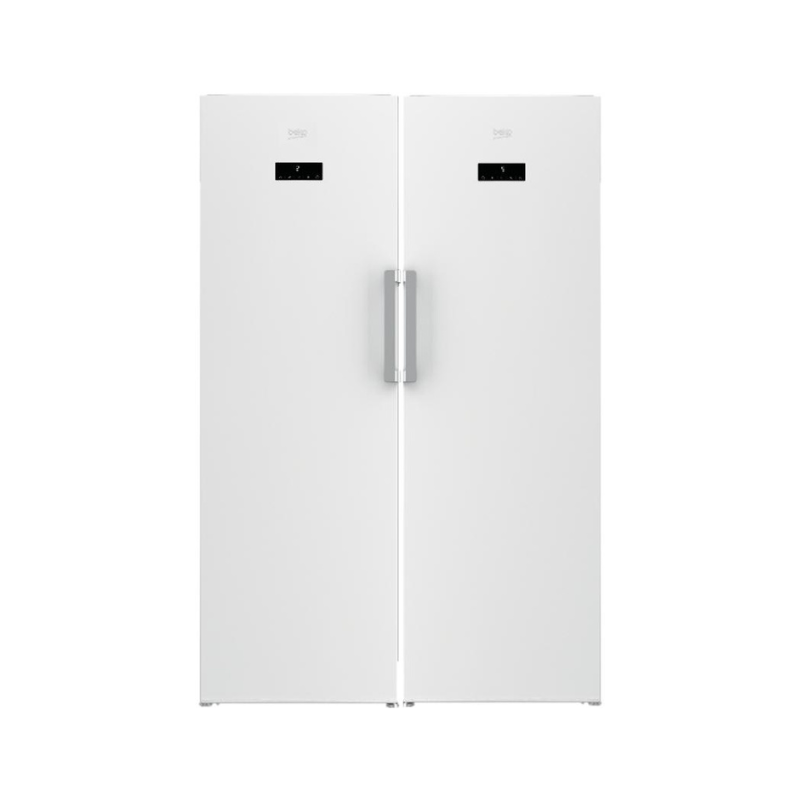 Beko Larder Fridge & Freezer Set No Frost White 186cm