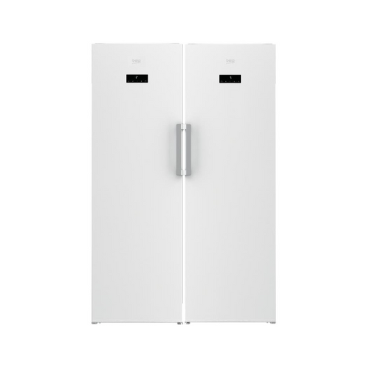 Beko Larder Fridge & Freezer Set No Frost White 186cm