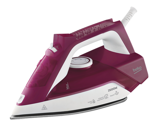 Beko Steam Iron with Automatic Cleaning Red SIM3126R