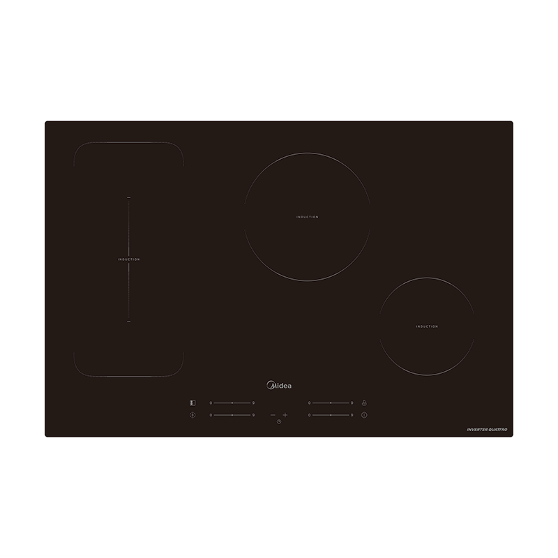 Midea Built-in Induction Hob 1 Bridge 77 CM - Black Glass