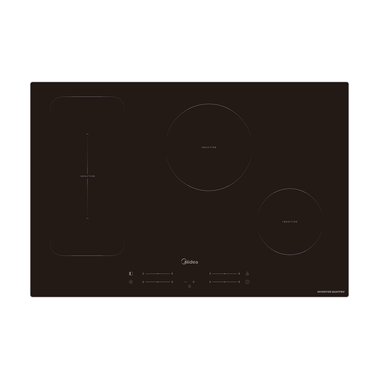 Midea Built-in Induction Hob 1 Bridge 77 CM - Black Glass
