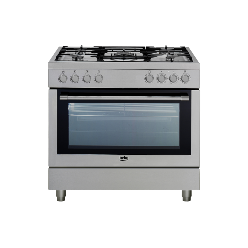 Beko Multifunctional Gas Cooker 90x60cm Stainless Steel GM15120DXPR