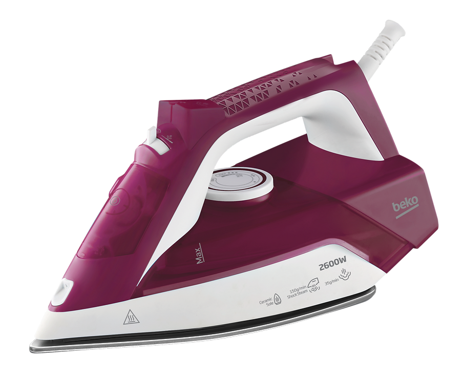 Beko Steam Iron with Automatic Cleaning Red SIM3126R